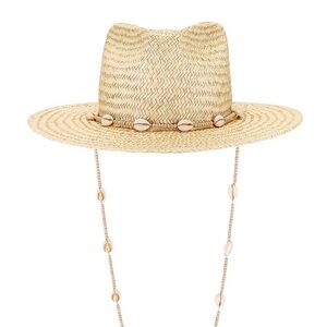 Seashells Fedora Hat in Natural